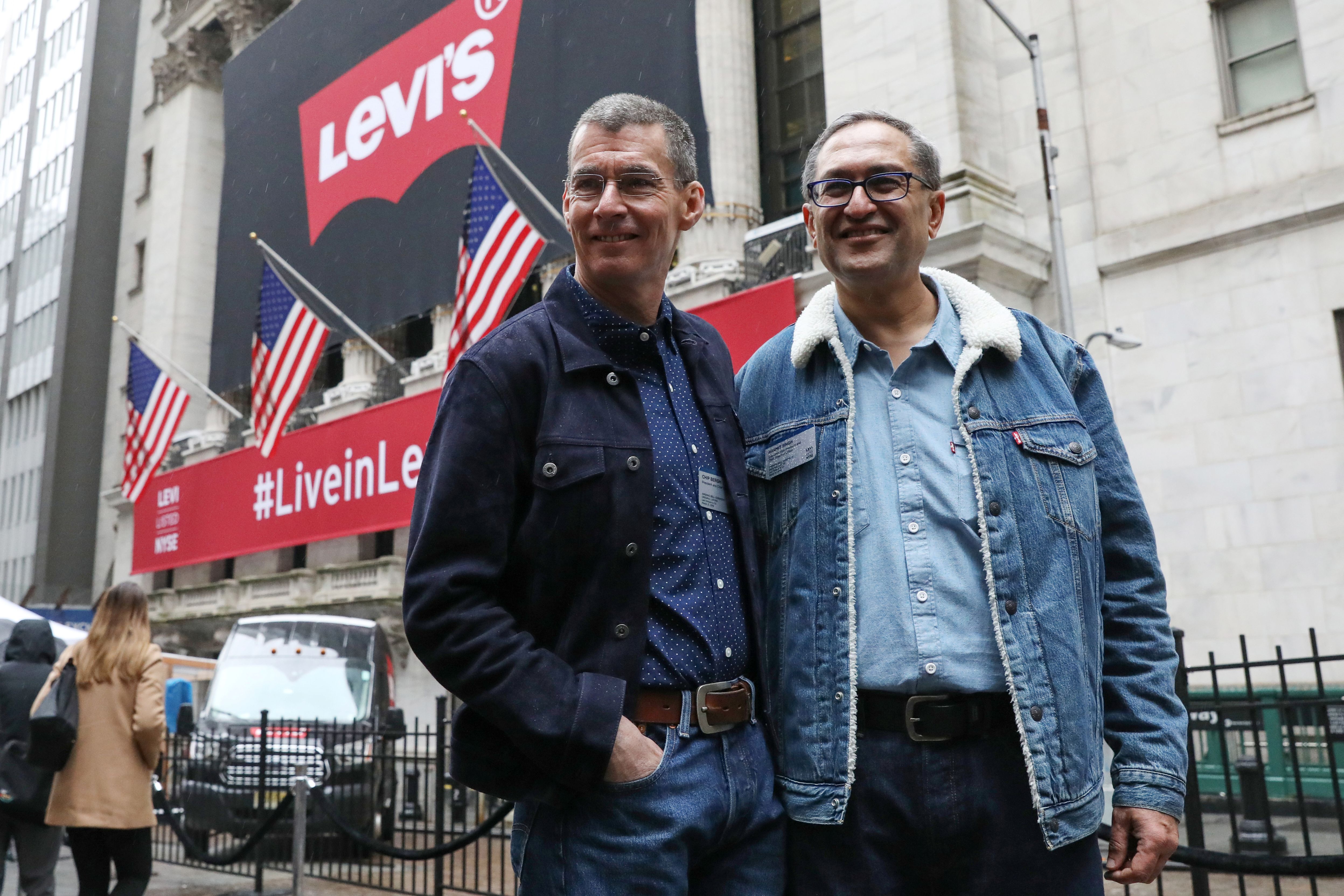 Shares making the largest strikes within the premarket: Levi Strauss, Apple