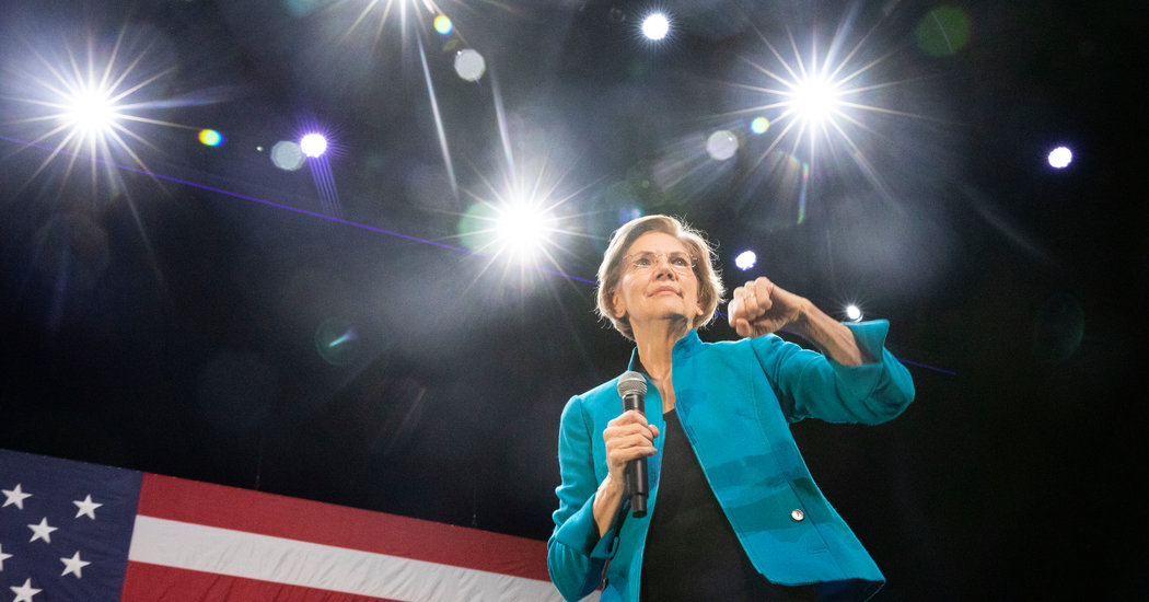 How Elizabeth Warren Is Being Squeezed by 2 Democratic Factions
