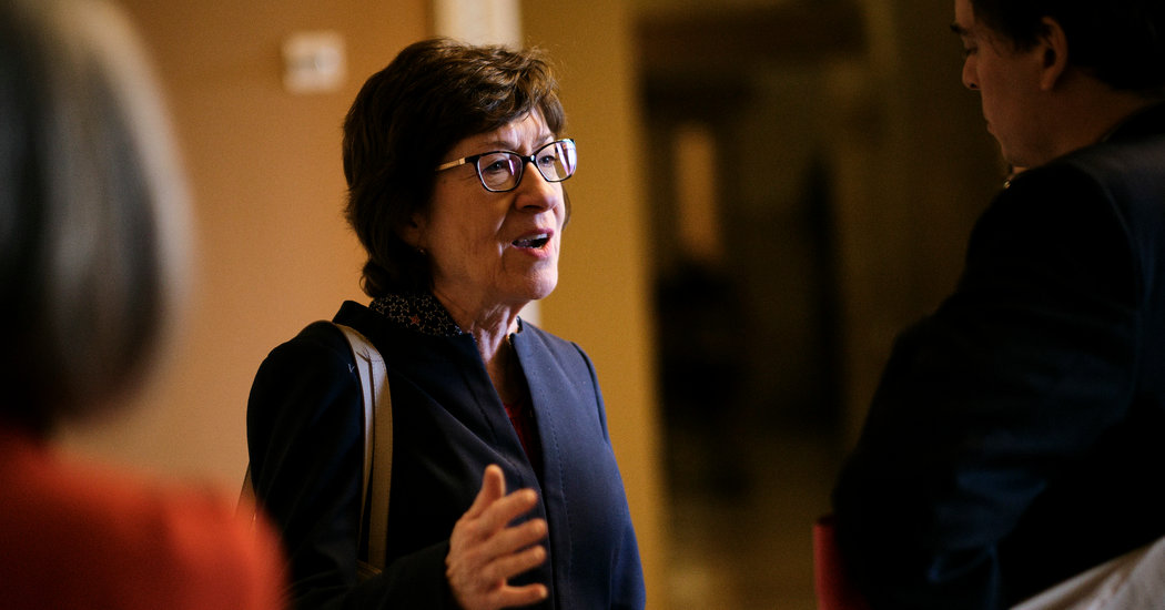 Susan Collins claimed credit score for securing a vote on witnesses.