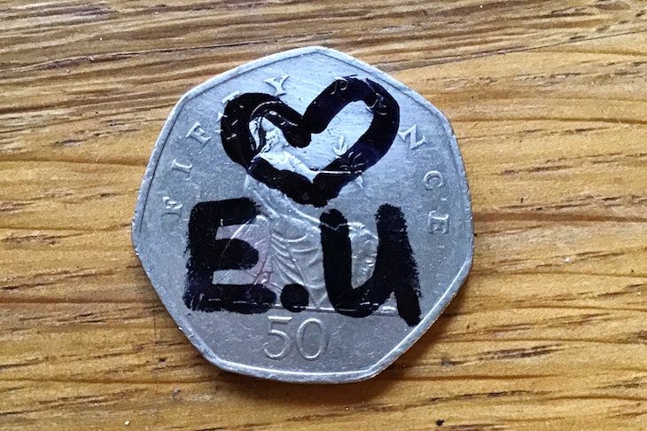 The deranged rage in opposition to the Brexit 50p coin