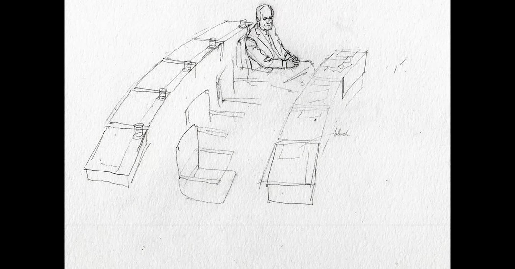 Sketches seize the motion within the Senate.