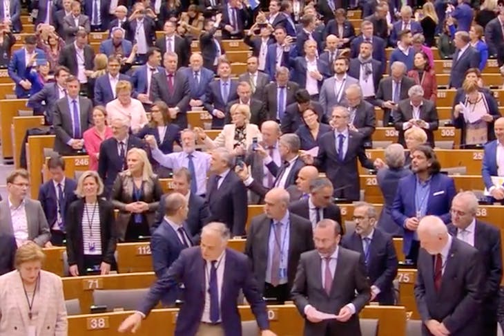 Watch: MEPs sing Auld Lang Syne as Brexit deal passes