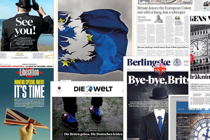 ‘Bye Bye Brits’: European papers herald Brexit day