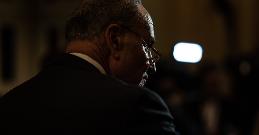 Schumer, Eyeing Senate’s Prime Job, Navigates Tough Impeachment Terrain
