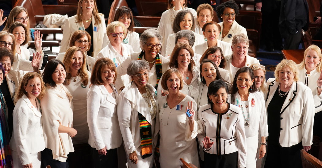 Girls in White: Democrats Honor Suffragists at State of the Union