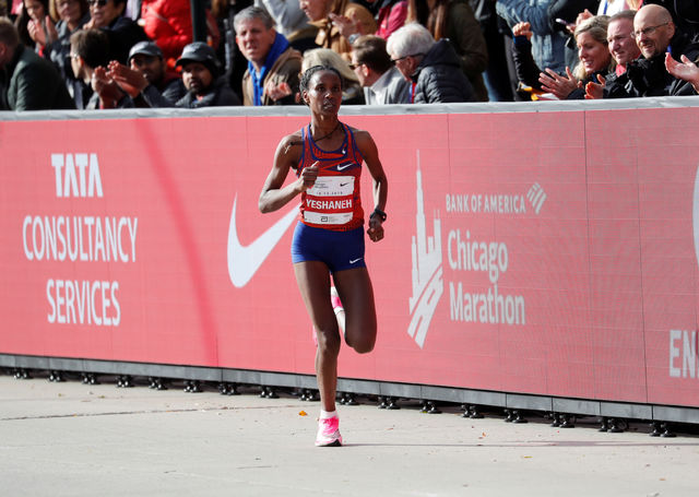 Athletics-Ethiopia’s Yeshaneh smashes half marathon world report by 20 seconds