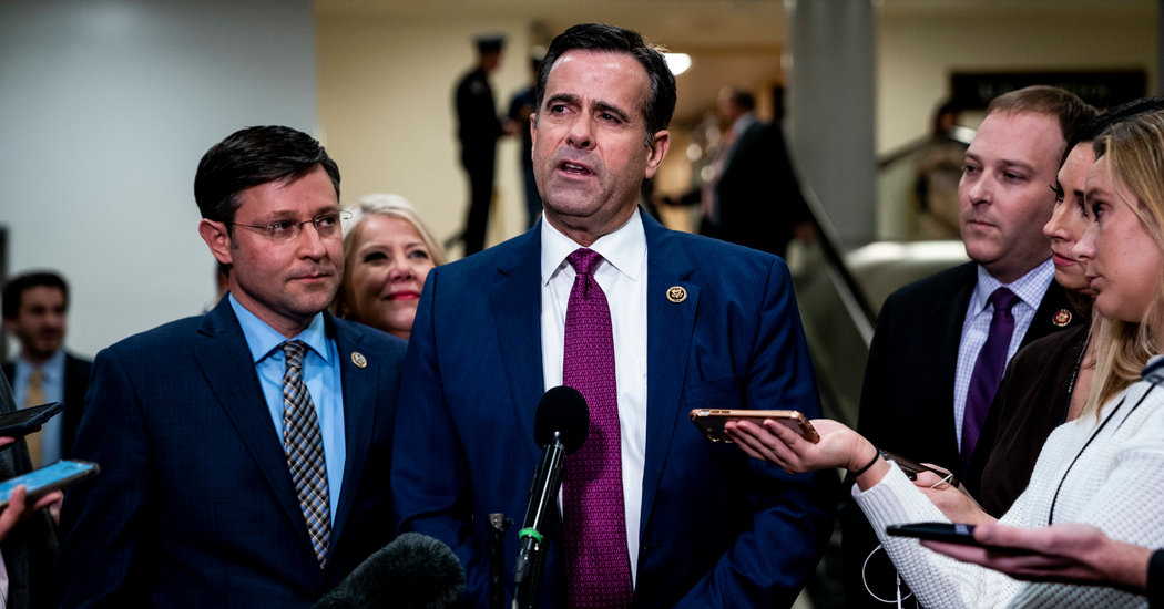 Trump Faucets John Ratcliffe for Director of Nationwide Intelligence