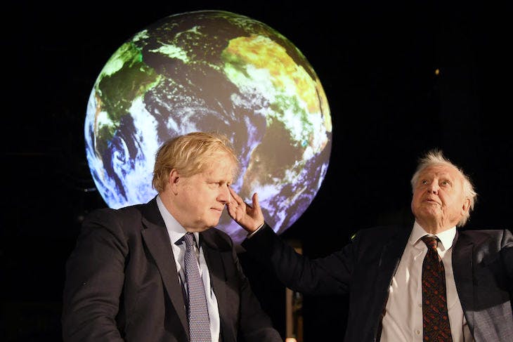 Boris has fallen right into a lure by sucking as much as David Attenborough