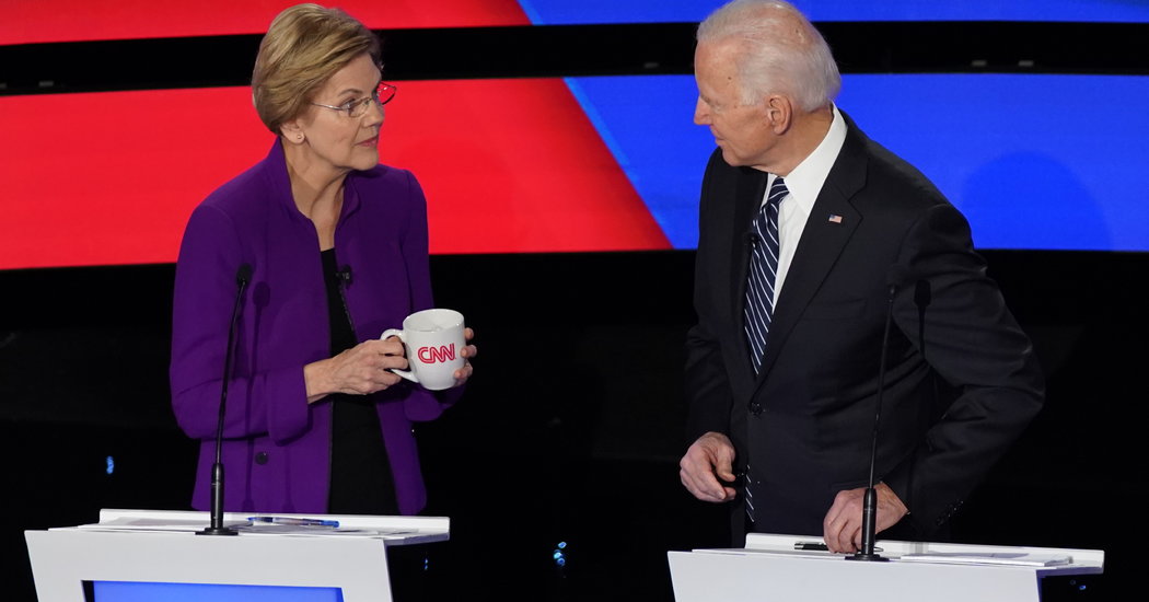 Biden, Trying to Appeal to Progressives, Endorses Warren Chapter Plan