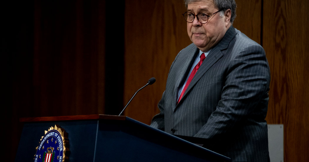 Barr Defends Trump’s Dismissal of Intelligence Watchdog