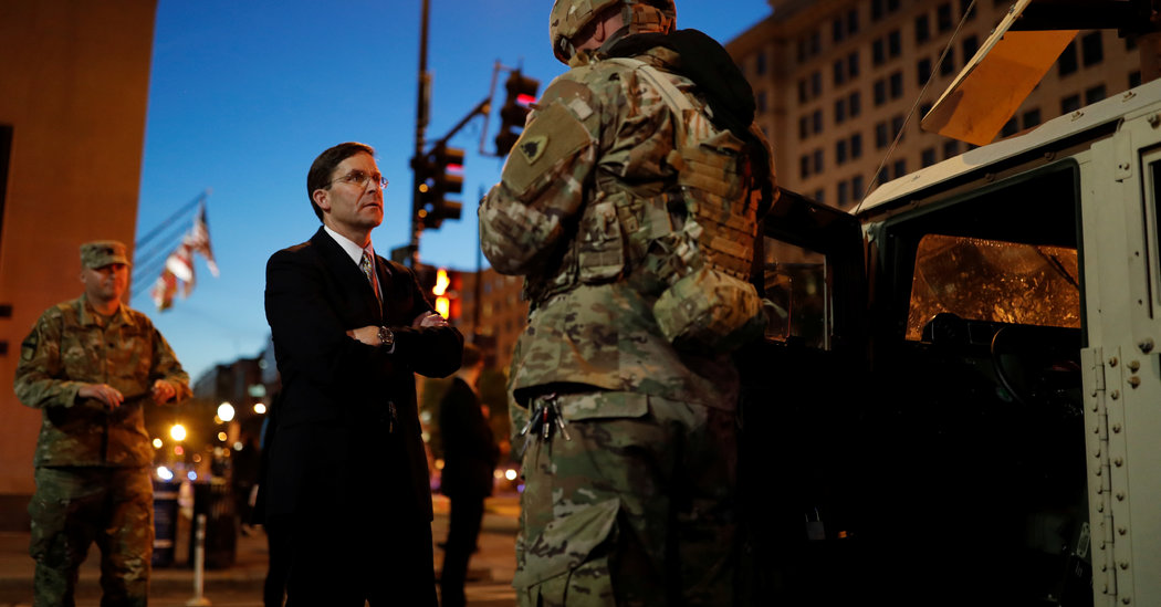 Mark Esper Breaks With Trump on Utilizing Troops In opposition to Protestors