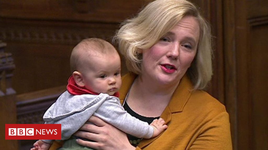 Stella Creasy MP and child participate in Commons debate