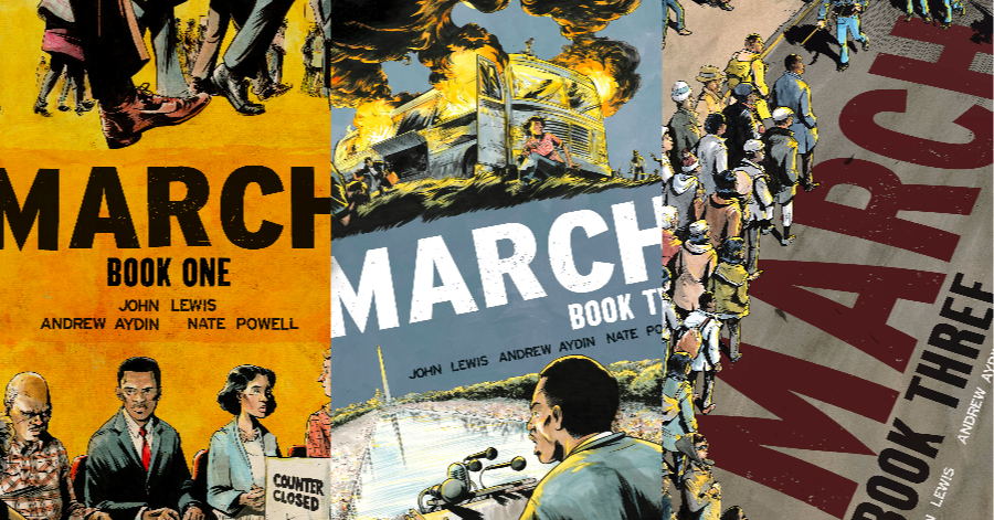 John Lewis’s graphic memoir trilogy, March, tells the story of a lifetime of outcomes and actions