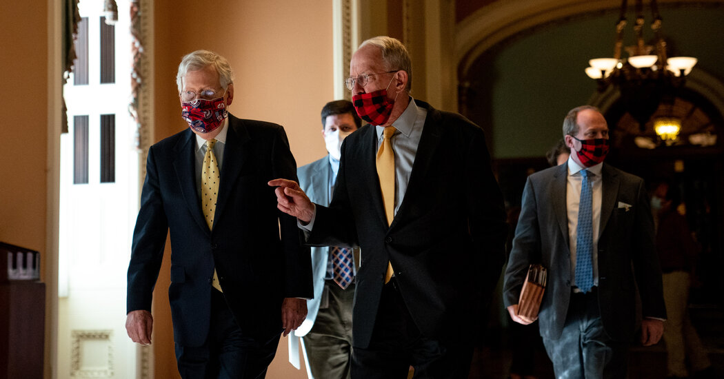Republicans, Deeply Divided on Virus Support, Close to Settlement on Opening Provide