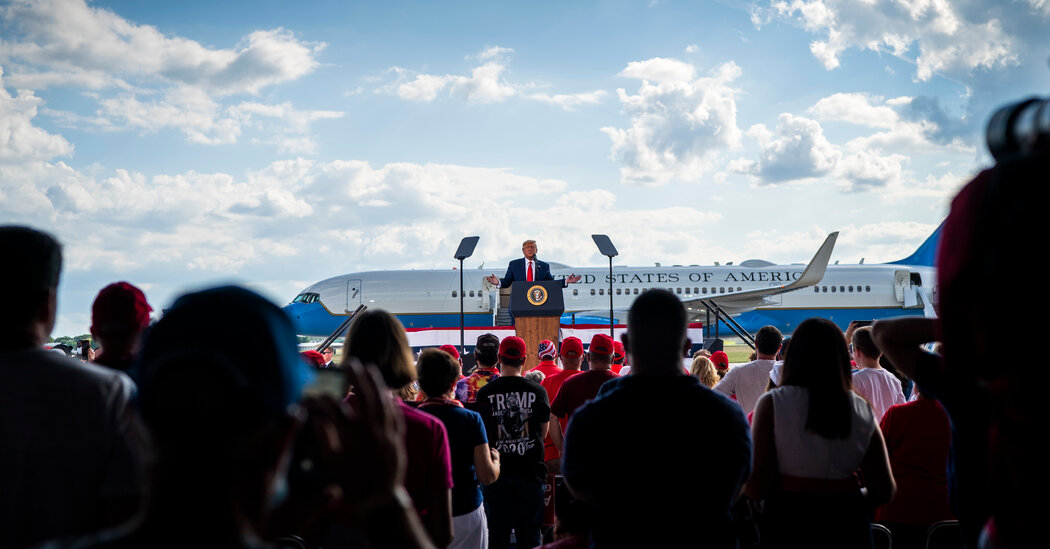 Trump Questions Biden’s Psychological Talents and Calls Harris Biden’s ‘Boss’