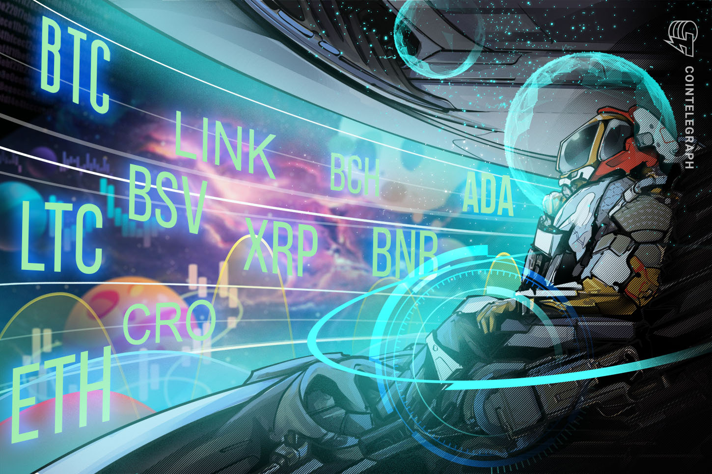 BTC, ETH, XRP, BCH, BSV, LTC, ADA, CRO, BNB, LINK