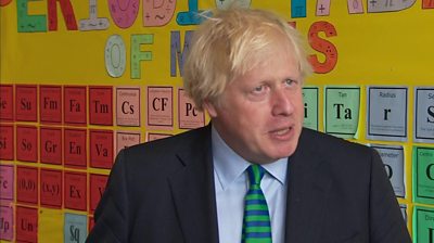 Boris Johnson on pupils carrying face masks in school rooms