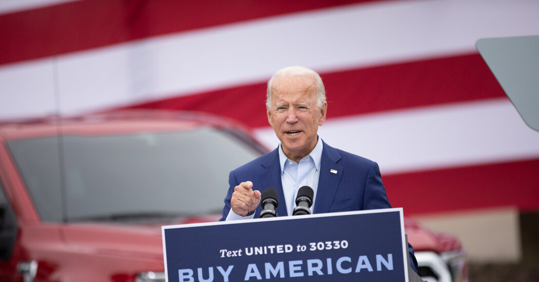 Biden, in Michigan, Pushes a Jobs Plan and Tears Into Trump’s Virus Response
