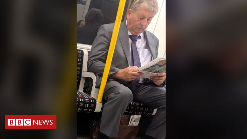 Sammy Wilson MP pictured not sporting masks on tube