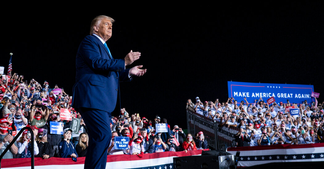 In Important Swing State, Trump Once more Stokes Doubt on Election Course of