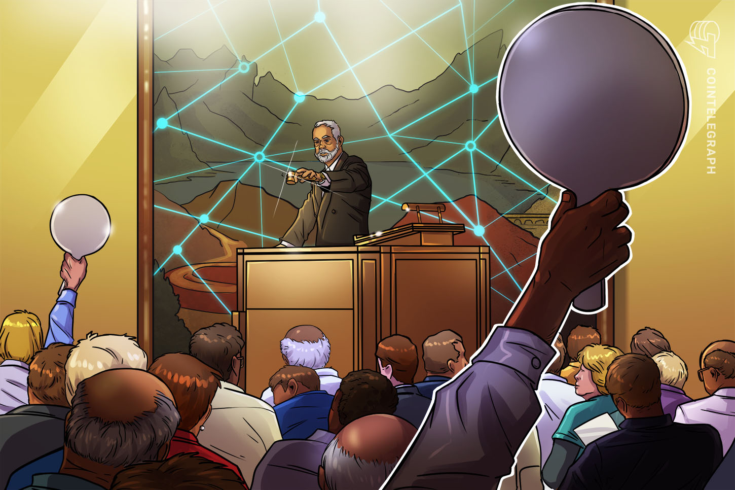 Bitcoin-based art work smashes information, sells for $100ok