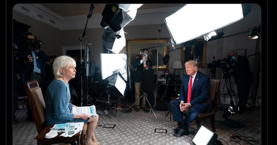 Trump tweets unflattering footage from 60 Minutes interview with Lesley Stahl