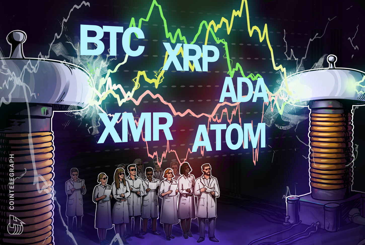 BTC, XRP, ADA, XMR, ATOM