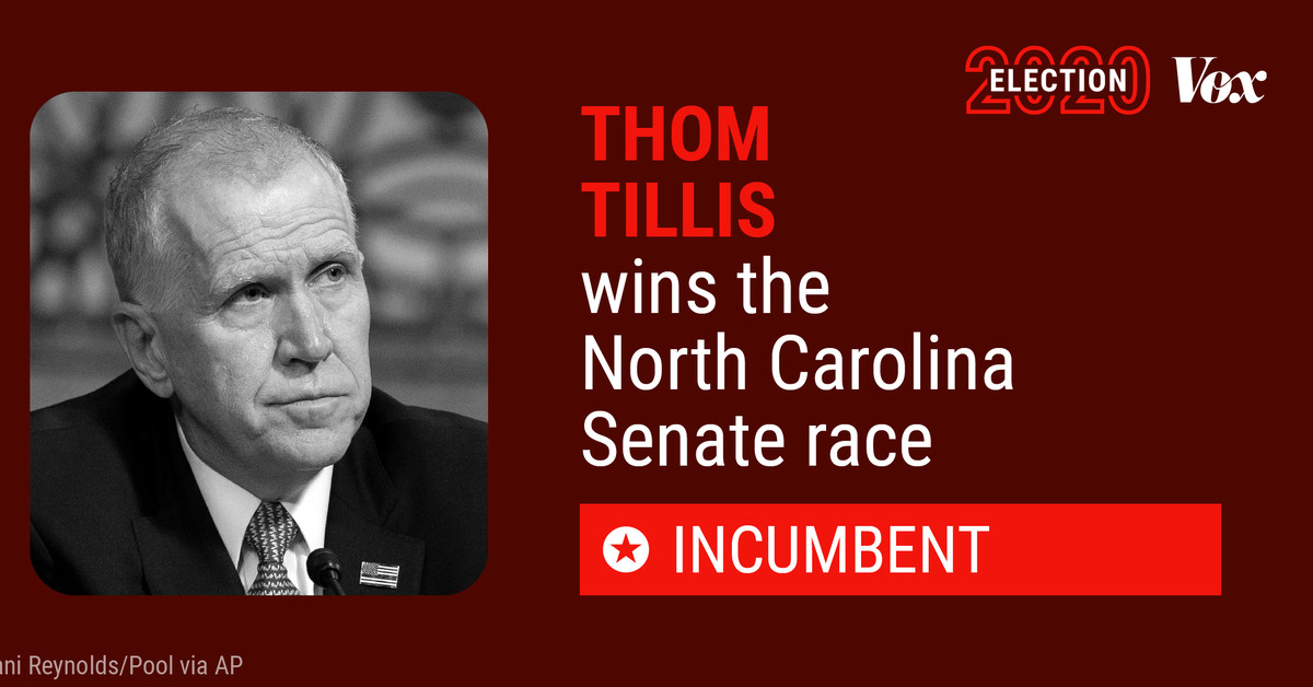 Thom Tillis wins North Carolina Senate race, defeating Cal Cunningham