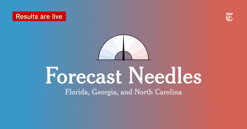 Estimates for Florida, Georgia and North Carolina at the moment are dwell.