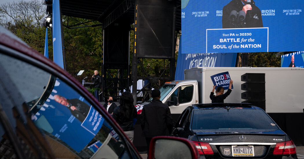 In Sprint to End, Biden and Trump Set Up Showdown in Pennsylvania