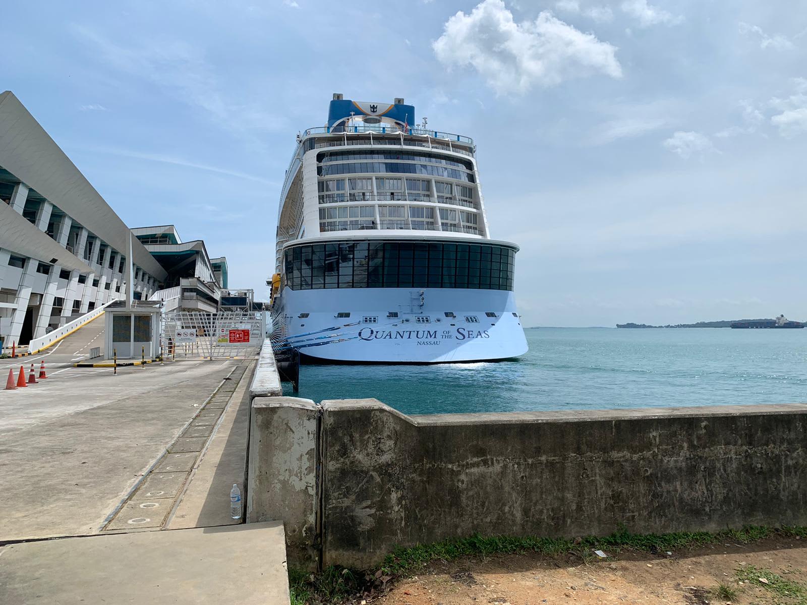 Covid-19 assessments for passenger on a Royal Caribbean cruise in Singapore