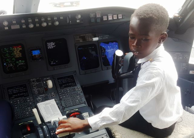 Seven-year-old boy who adores Elon Musk is sensation on Ugandan aviation scene