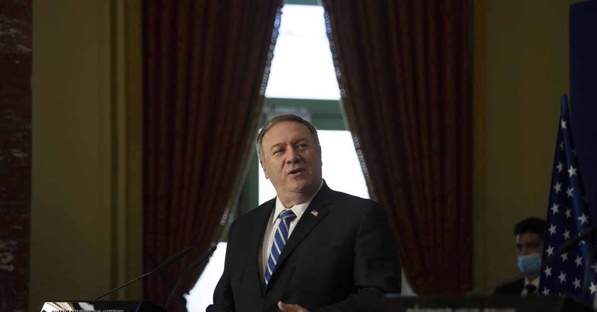 Secretary of State Mike Pompeo blames Russia for a hack on US companies