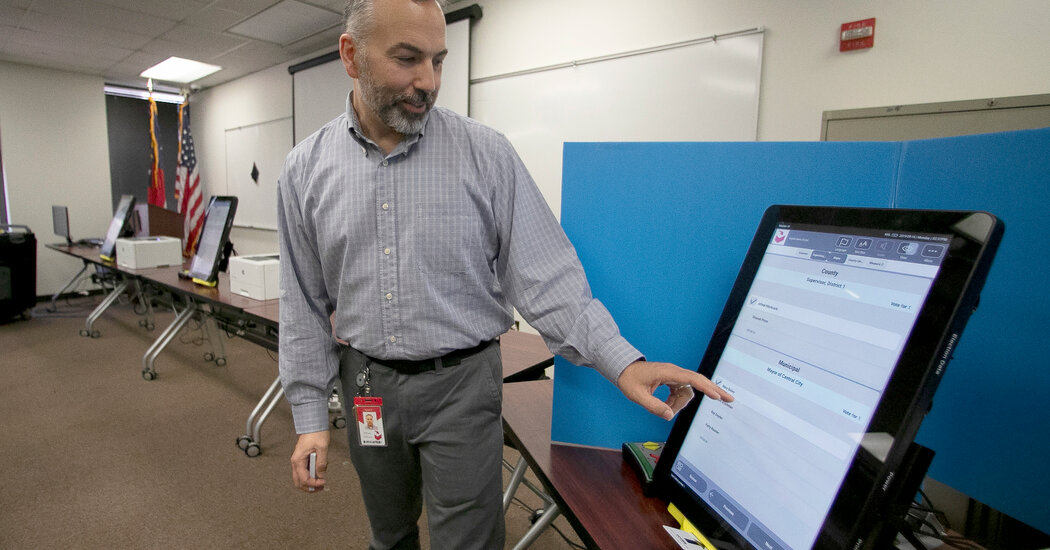 Dominion’s C.E.O. defends his agency’s voting machines to Michigan lawmakers, denouncing a ‘reckless disinformation marketing campaign.’