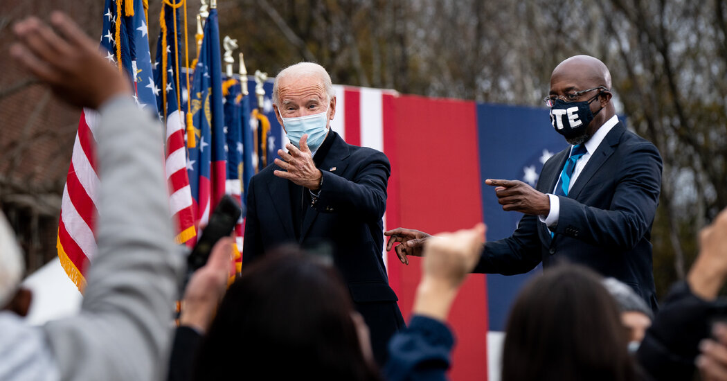 Campaigning in Georgia, Biden Presses for the Senate Majority He Will Want