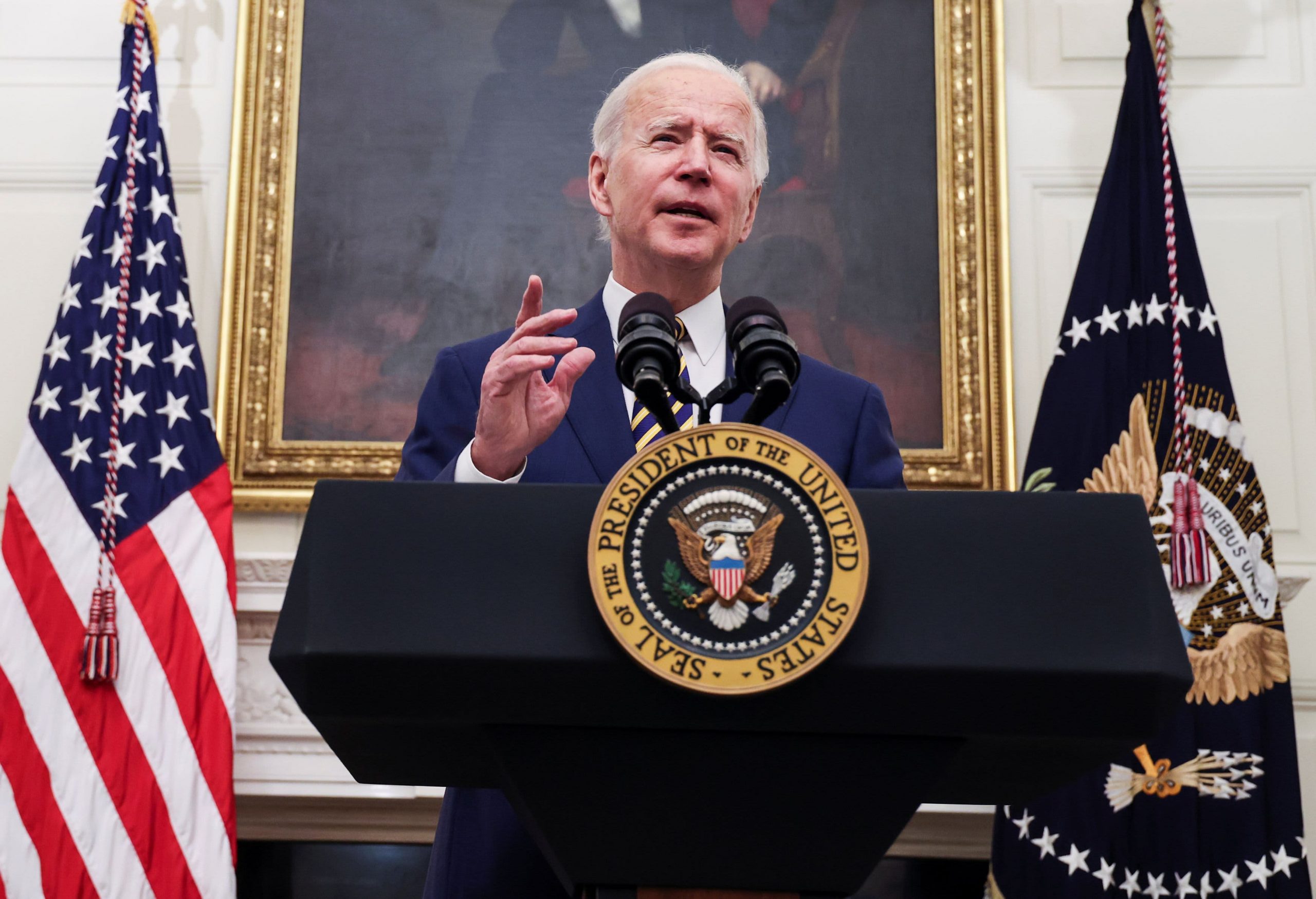 Biden says aid talks might take weeks