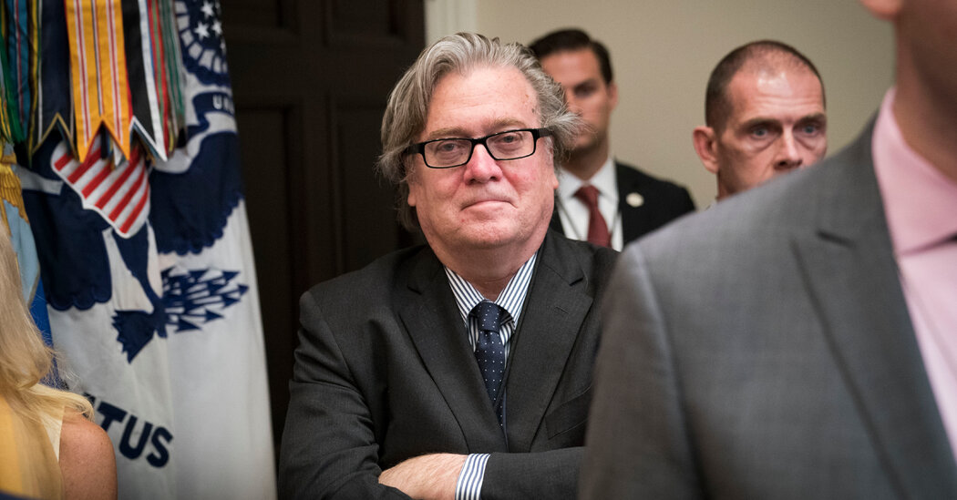 With Hours Left in Workplace, Trump Grants Clemency to Bannon and Different Allies