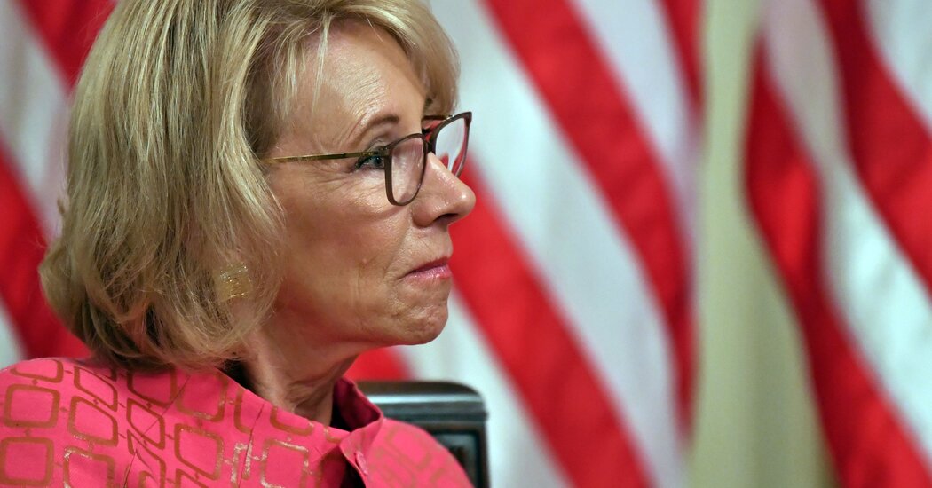 Betsy DeVos, Schooling Secretary, is Second Cupboard Member to Resign.