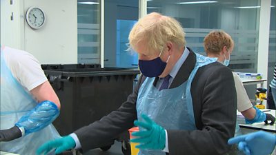 PM visits Covid testing lab in Scotland