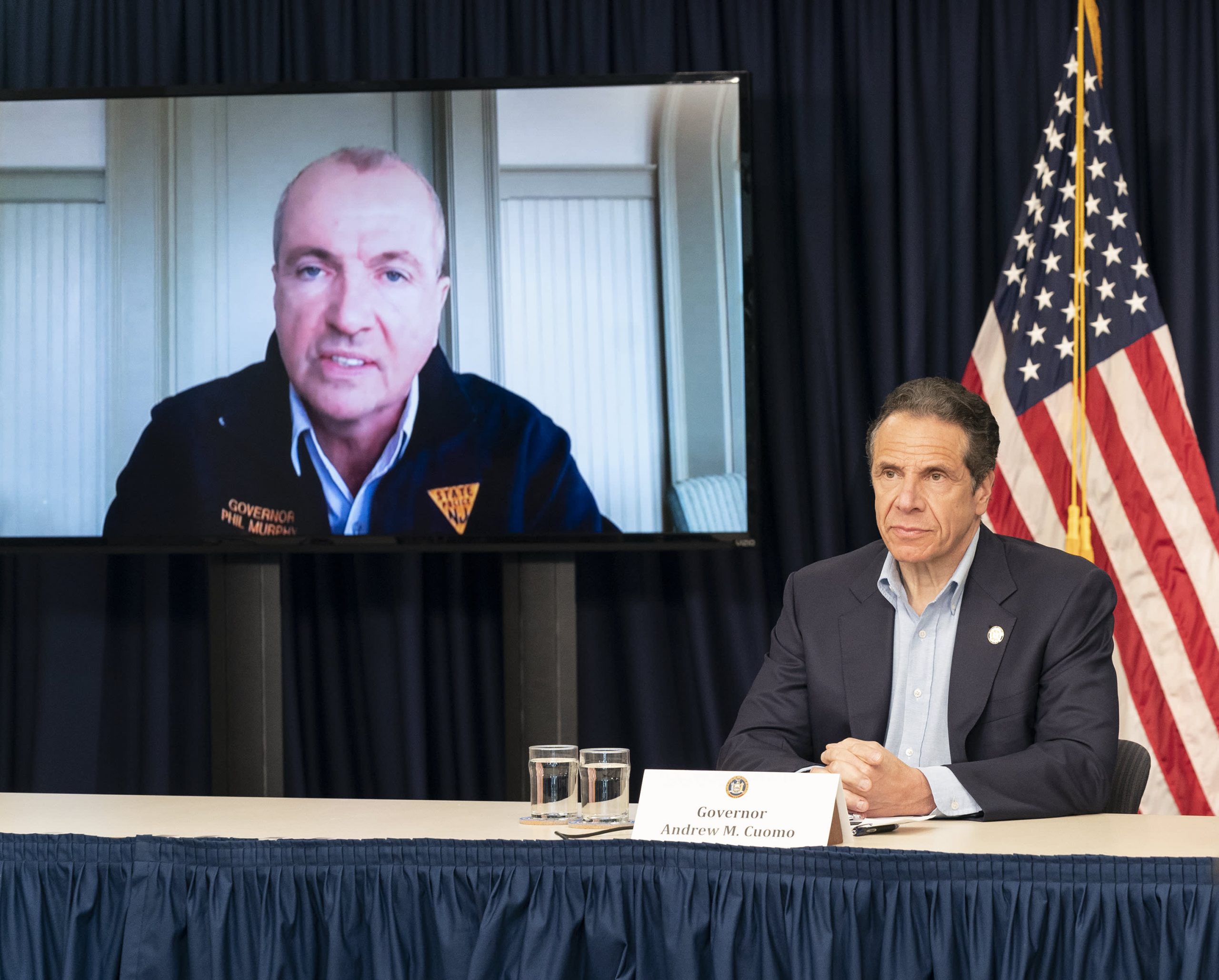 New York Gov. Cuomo, New Jersey Gov. Murphy maintain joint press briefing on Covid