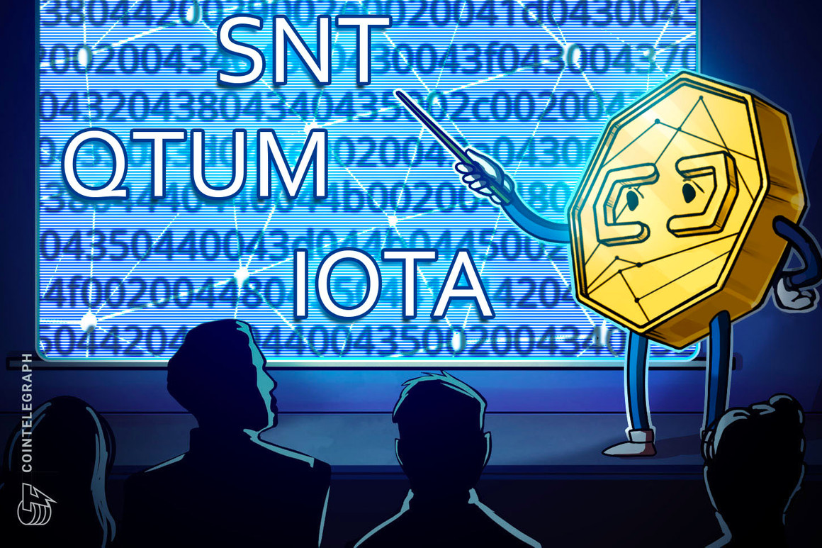 Qtum, Standing (SNT) and Iota (MIOTA) rally after breaking multi-year downtrend
