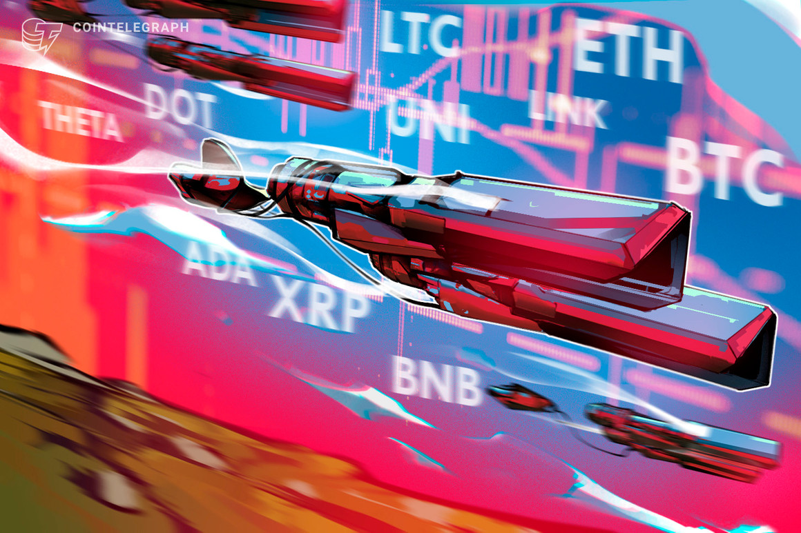 BTC, ETH, BNB, XRP, ADA, DOT, UNI, LTC, LINK, THETA