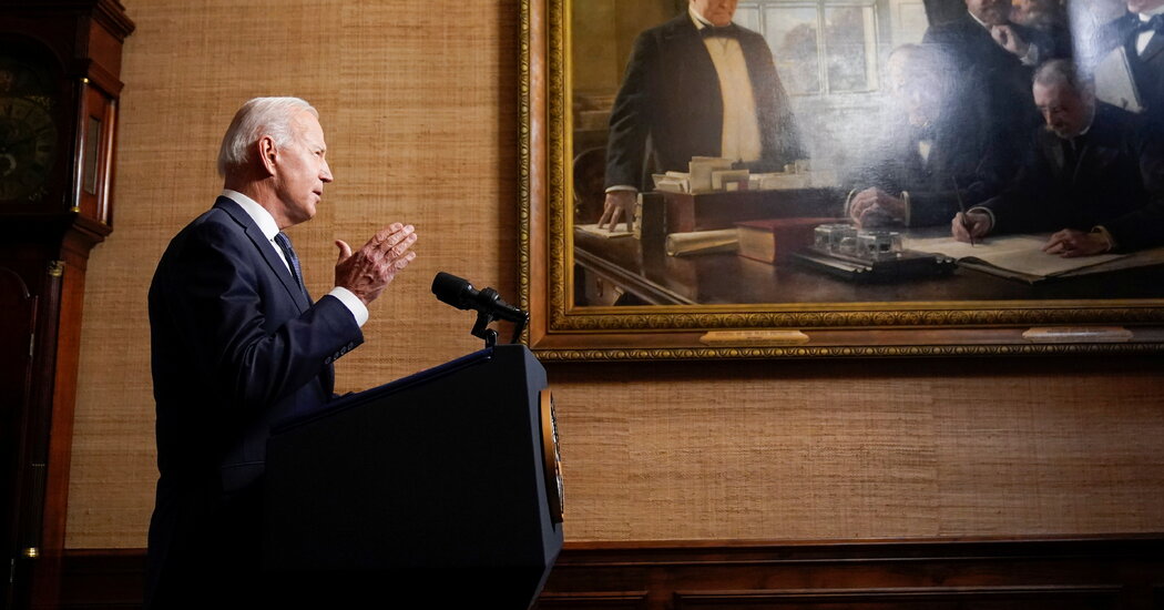 Biden, Setting Afghanistan Withdrawal, Says ‘It Is Time to Finish the Eternally Warfare’
