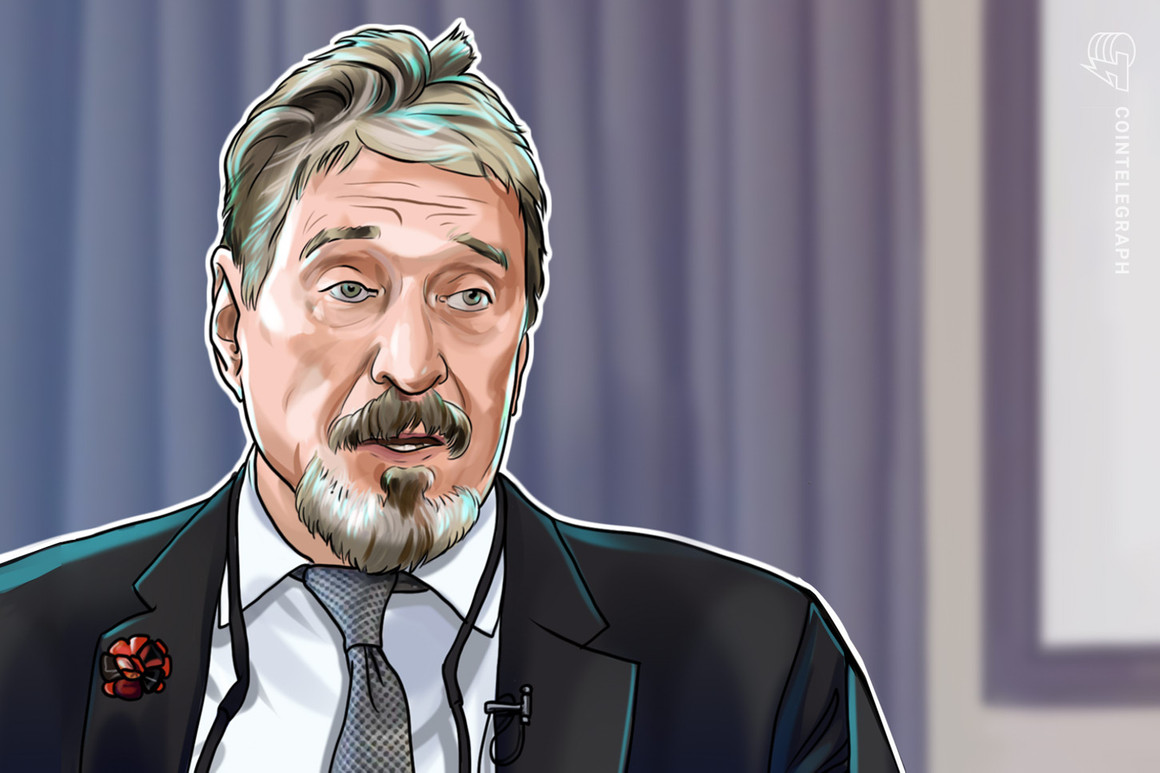 Imprisoned John McAfee claims his crypto fortune is gone