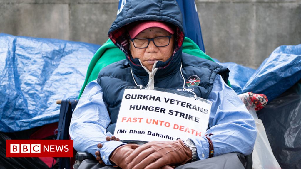 Gurkha again at Downing Road starvation strike after being taken unwell
