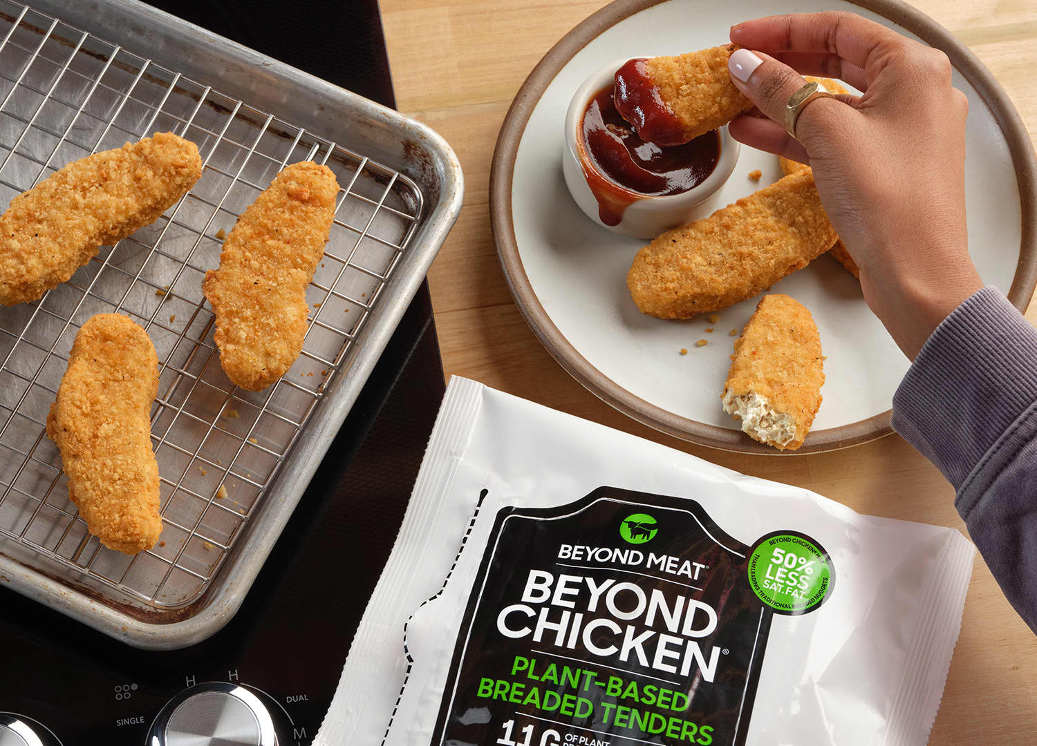 Beyond Meat chicken tenders to debut in grocery stores next month