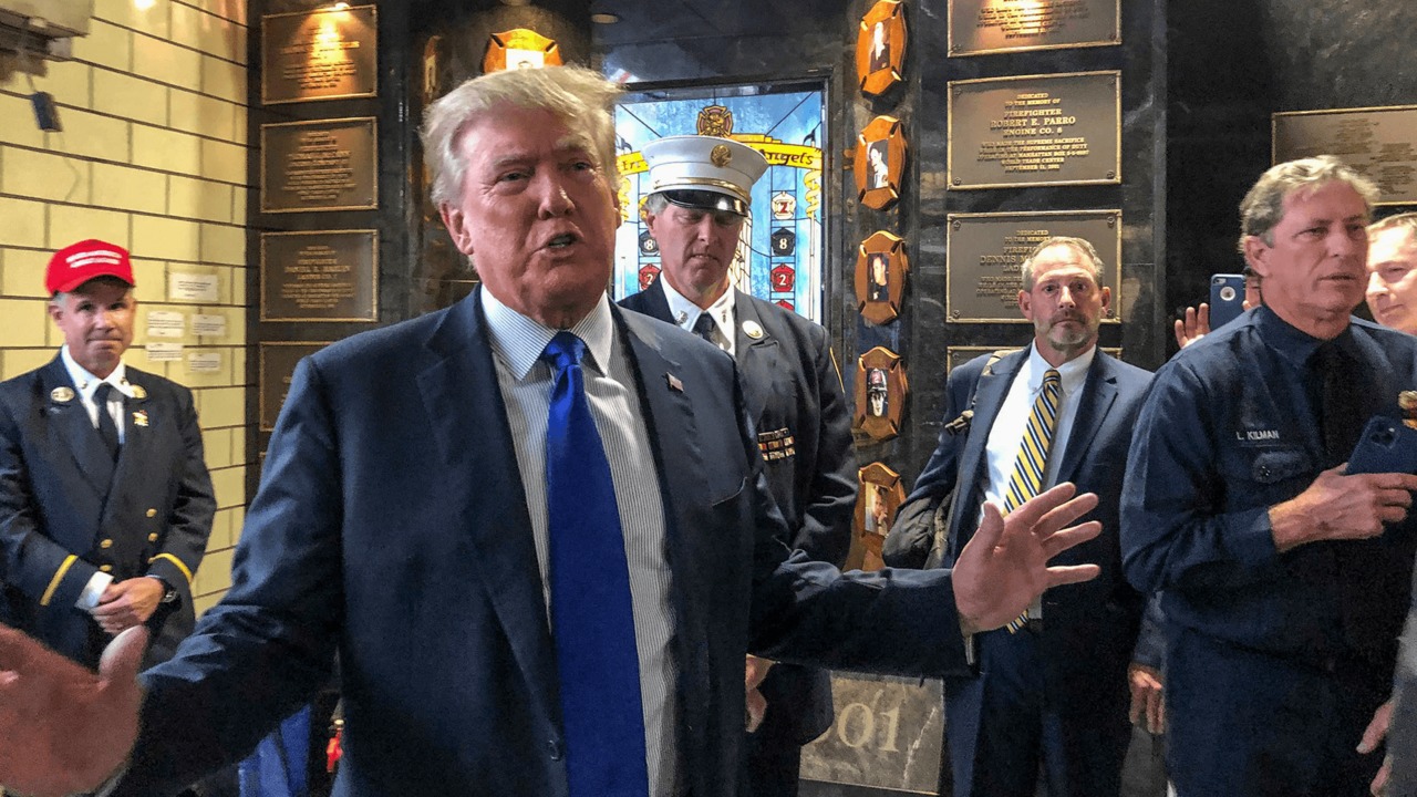 Trump meets with first responders on anniversary of 9/11