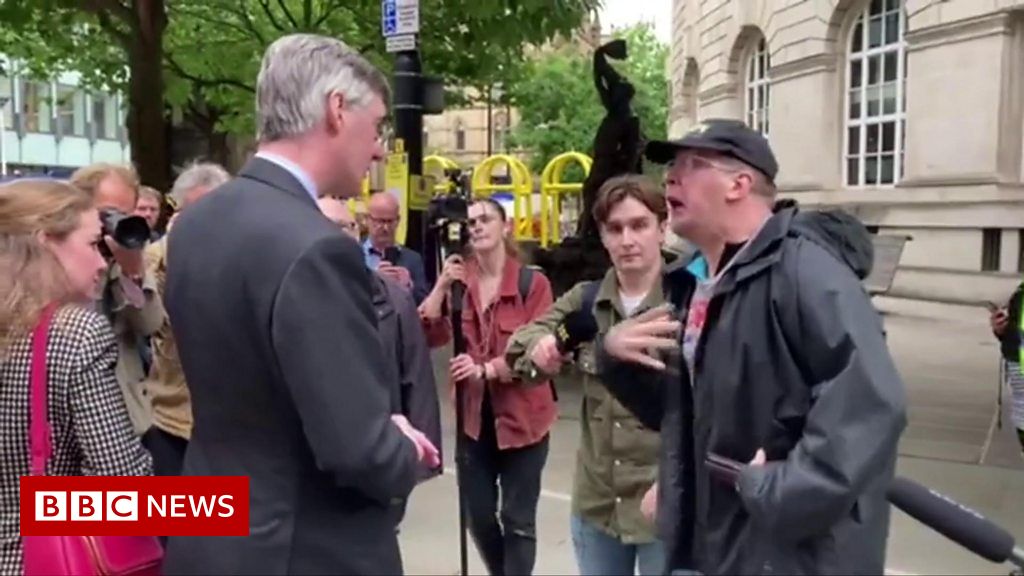 Man confronts Rees-Mogg over fit-to-work tests