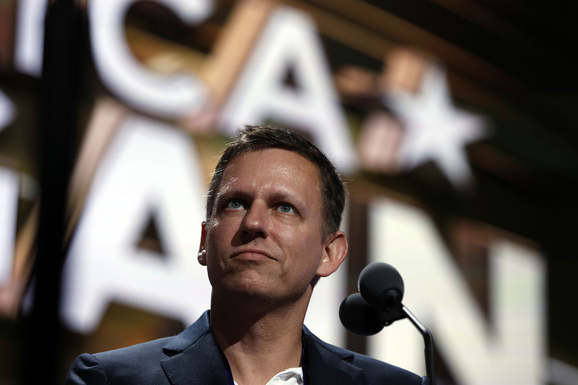 Peter Thiel is coming to Washington