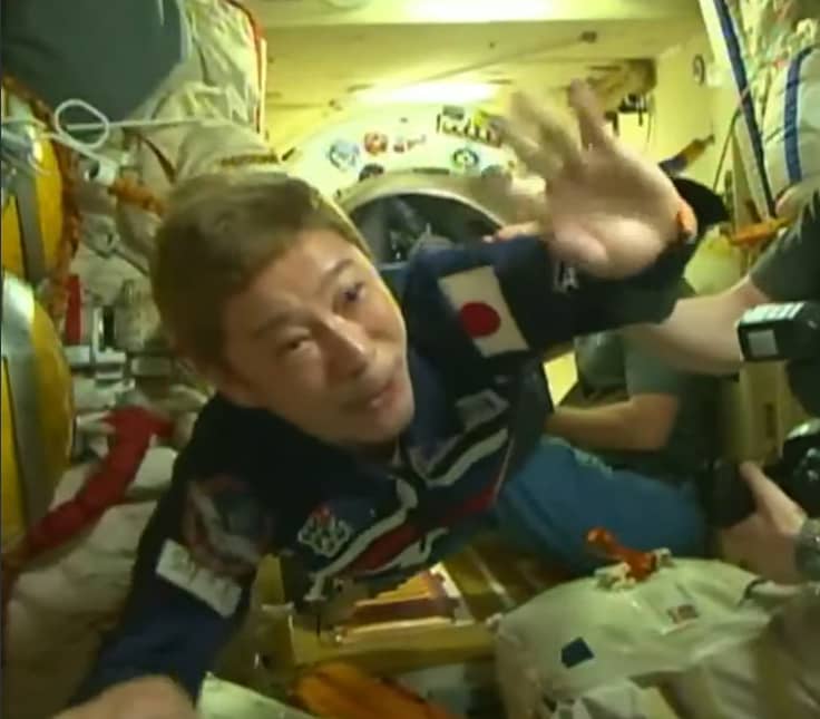 Japanese billionaire Yusakua Maezawa arrives at ISS